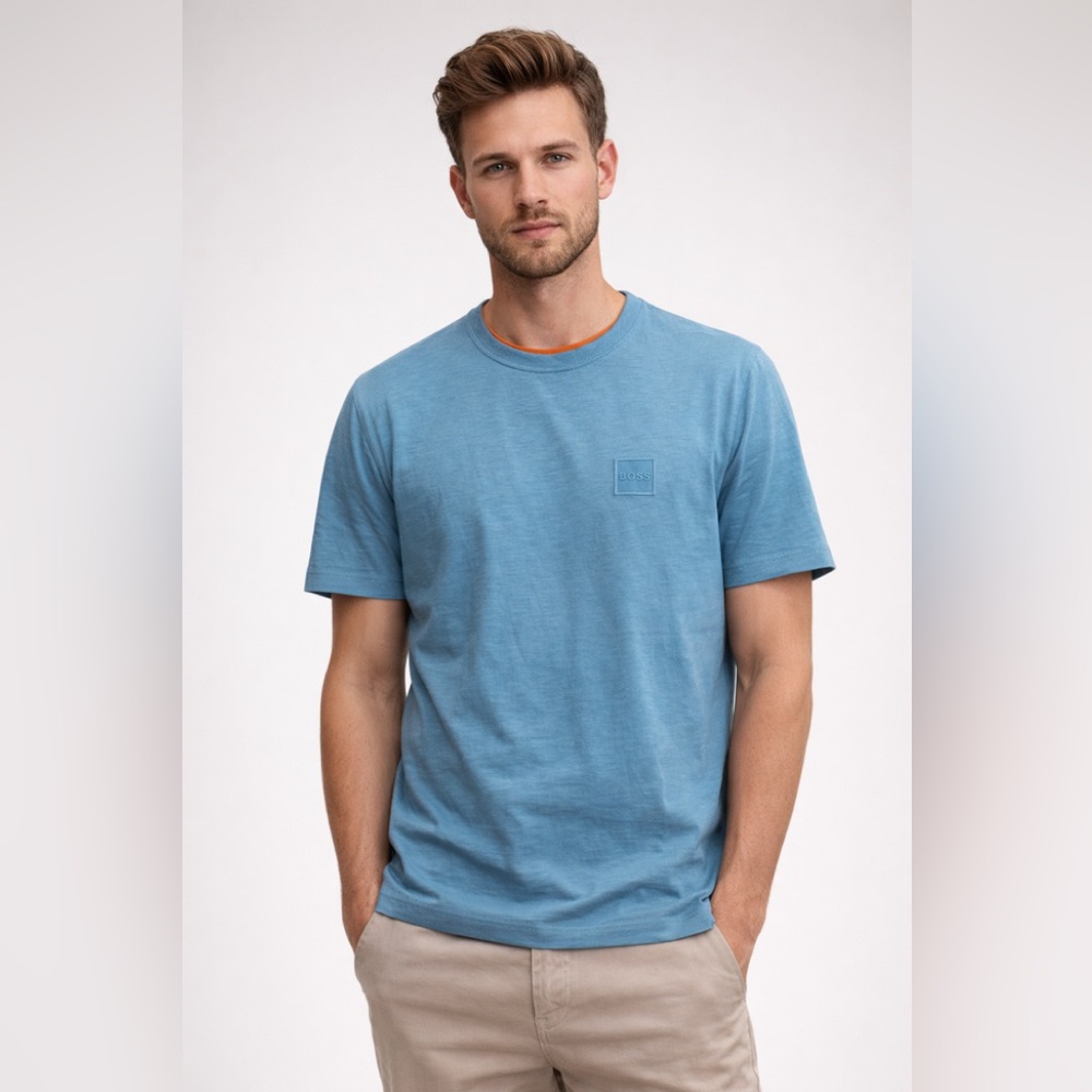Boss Aqua Blue‎ Short Sleeve Tee